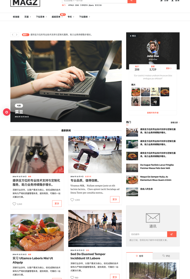 MagazineMagz网站模板