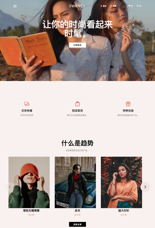 Swanky网站模板
